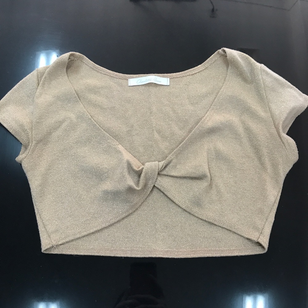Gold crop top